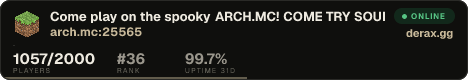 Come play on the spooky ARCH.MC! COME TRY SOUPPVP!