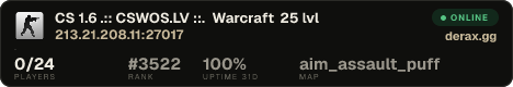 CS 1.6 .:: CSWOS.LV ::. Warcraft 25 lvl