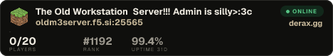 The Old Workstation Server!!! Admin is silly>:3c