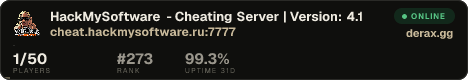 HackMySoftware - Cheating Server | Version: 4.1