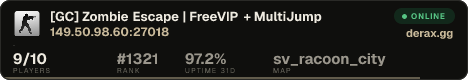 [GC] Zombie Escape | FreeVIP + MultiJump