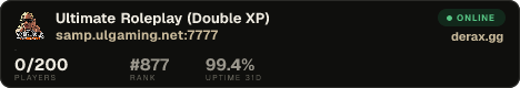 Ultimate Roleplay (Double XP)