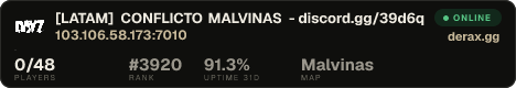 [LATAM] CONFLICTO MALVINAS - discord.gg/39d6qmngKv