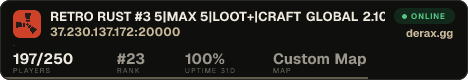 RETRO RUST #3 Х5|MAX 5|LOOT+|CRAFT GLOBAL 2.10