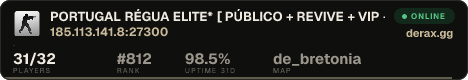 PORTUGAL RÉGUA ELITE* [ PÚBLICO + REVIVE + VIP + SKINS**]