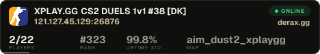 XPLAY.GG • CS2 DUELS 1v1 #38 • [DK]