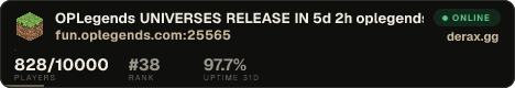OPLegends │ UNIVERSES RELEASE IN 5d 7h oplegends.com│ Updates at discord.gg/oplegends!