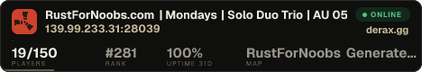RustForNoobs.com | Mondays | Solo Duo Trio | AU 05/10 05.10