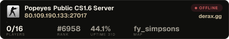 Popeyes Public CS1.6 Server